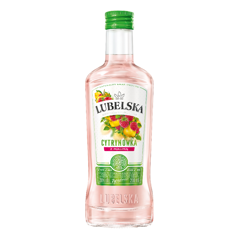 Likier Lubelska Cytrynówka z Maliną 28% 200 ml
