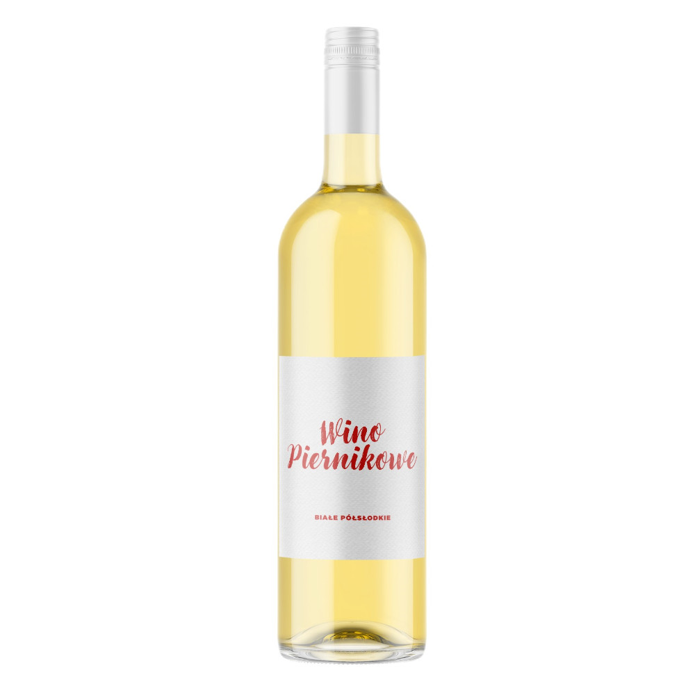 Wino  Piernikowe 11,5% białe półwytrawne 750 ml