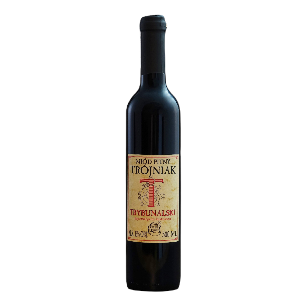 Miód pitny trójniak "Trybunalski"  13% 500 ml butelka szklana