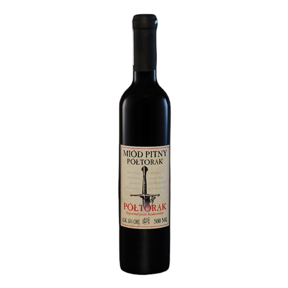 Miód pitny półtorak "Półtorak" 16% 500 ml butelka szklana
