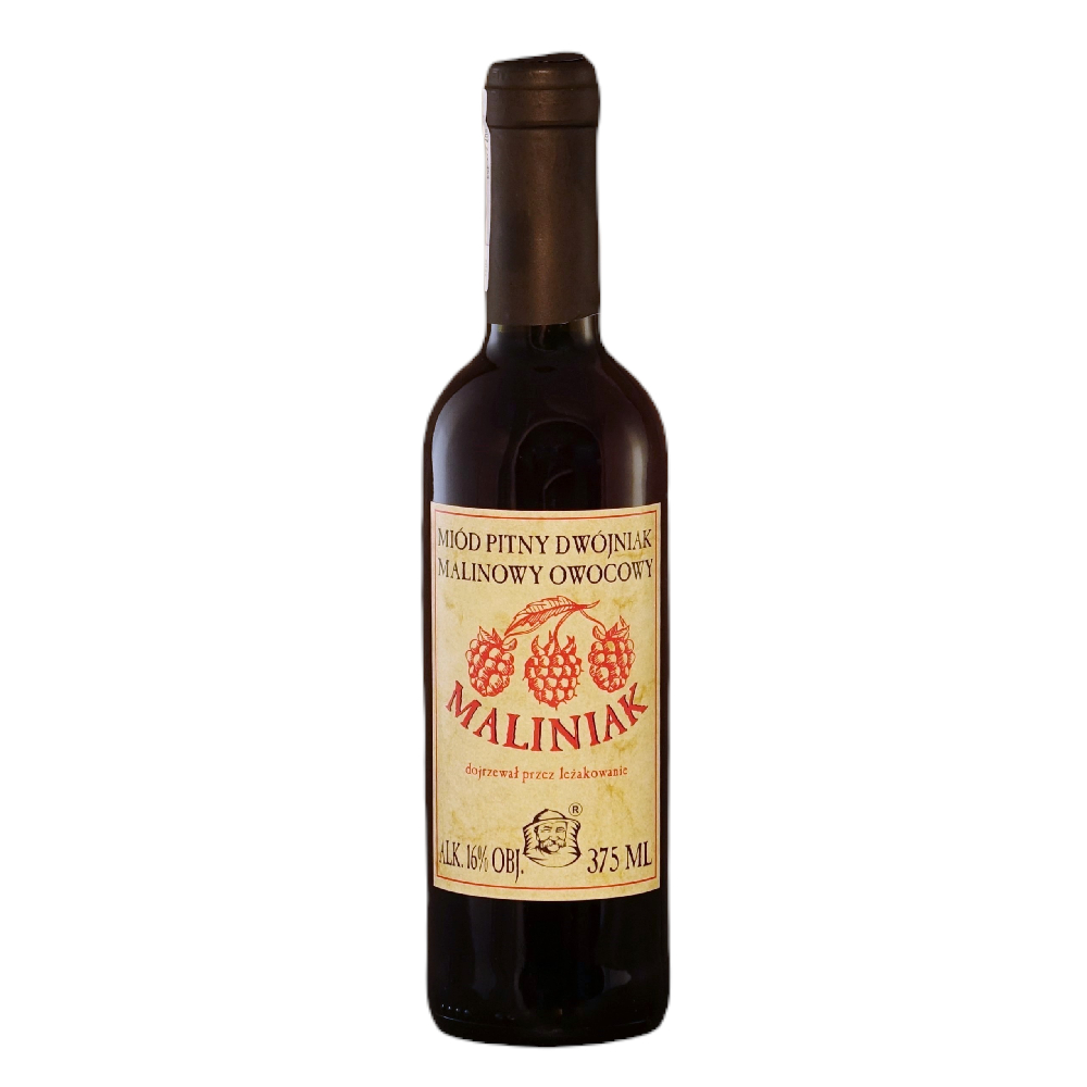 Miód pitny dwójniak "Maliniak" 16% 375 ml butelka szklana