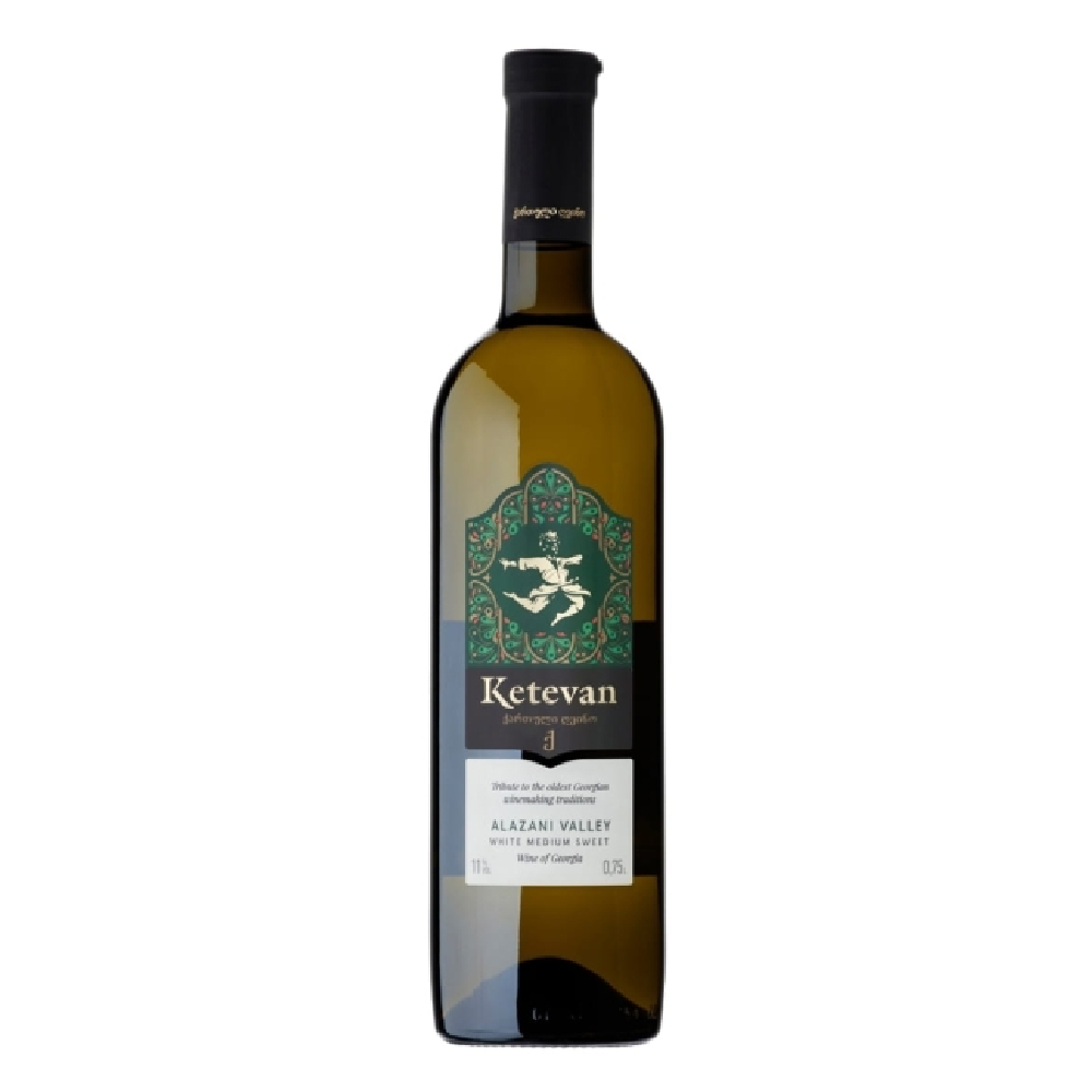 Wino Ketevan Alazani Valley 11% białe półsłodkie 750 ml
