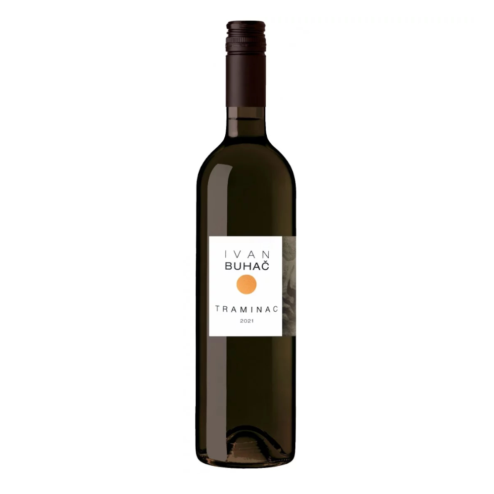 Wino Buhac – Traminac 13% białe półsłodkie 750 ml