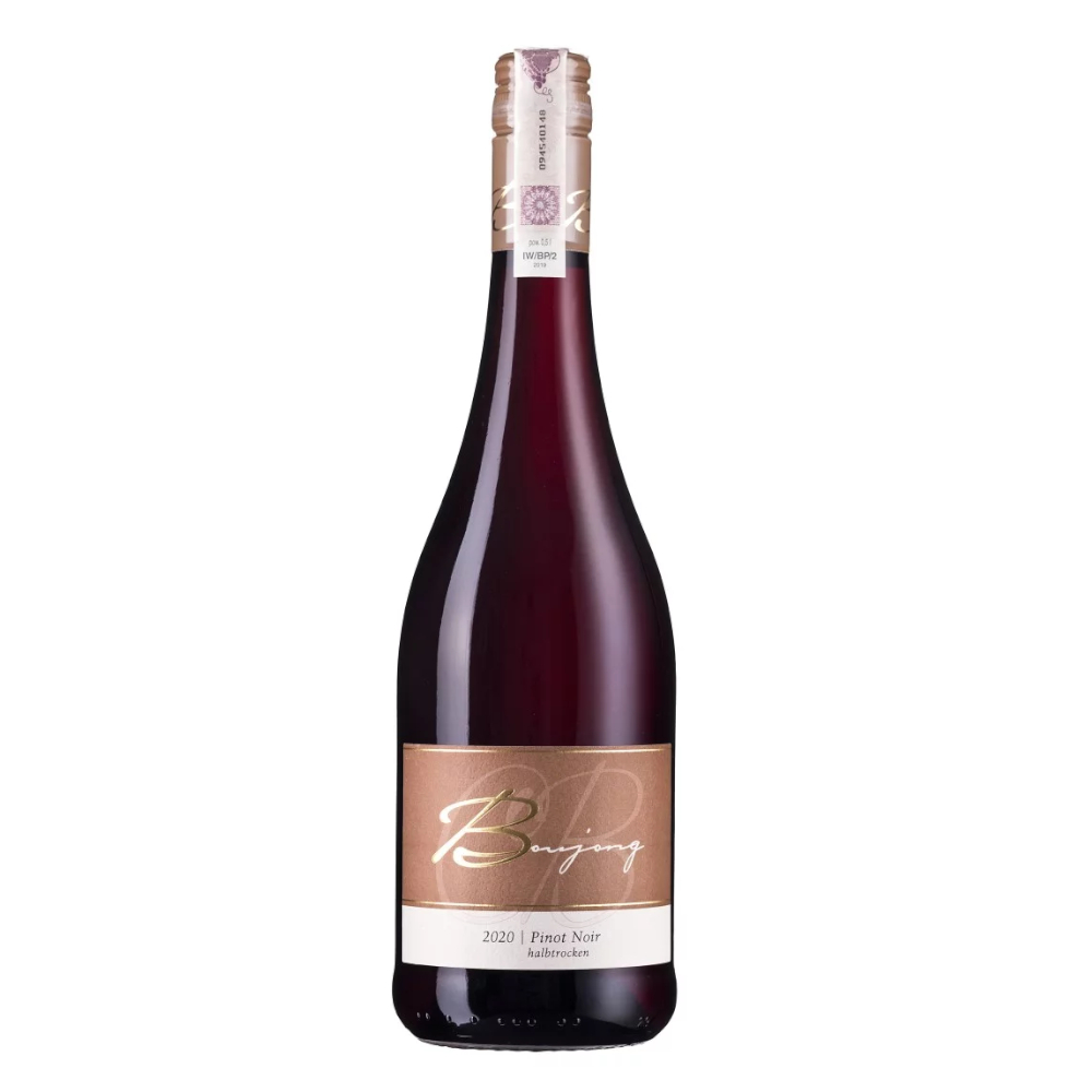 Wino Boujong – Pinot Noir Brauneberger Halbtrocken 12% czerwone półwytrawne 750 ml
