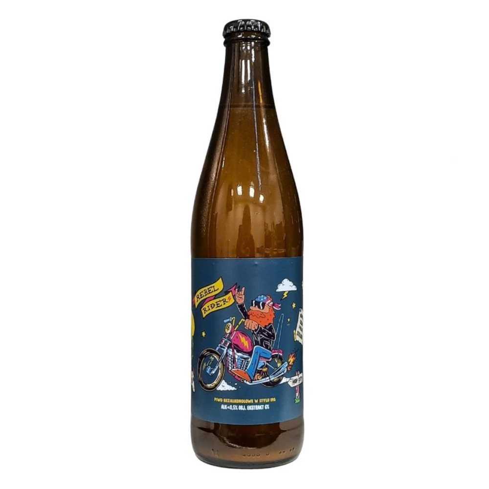 Piwo Browar Moczybroda Rebel Rider IPA 0,5% 500 ml