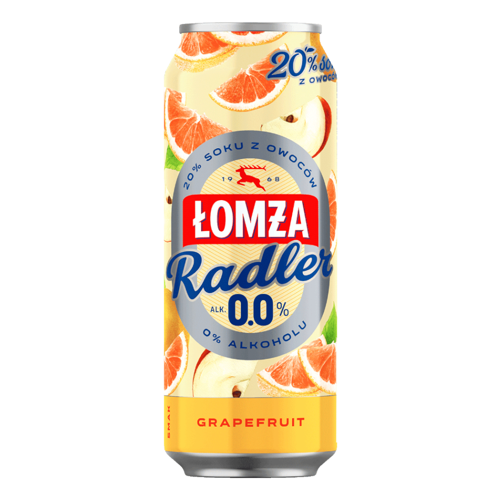 Piwo Łomża Radler Grapefruit 0% 400 ml Puszka