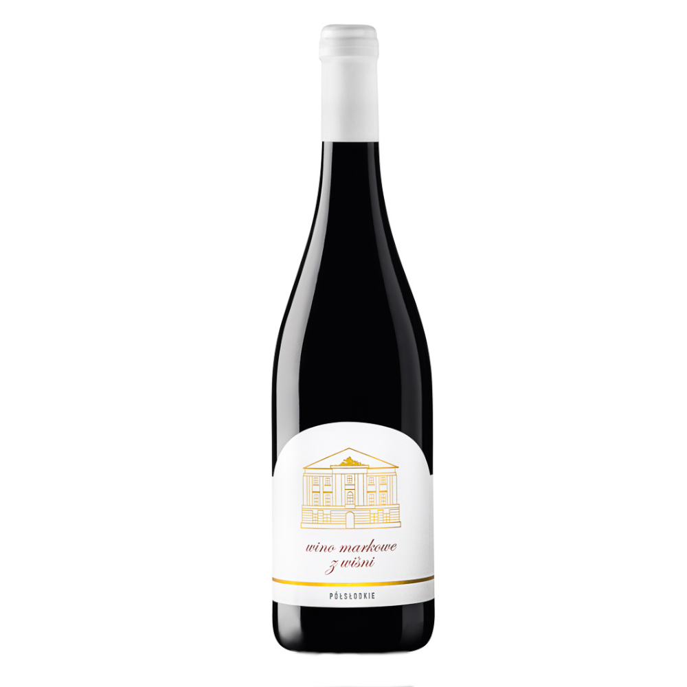 Wino  Markowe z Wiśni Winnica Lubelska 13% czerwone półsłodkie 750 ml