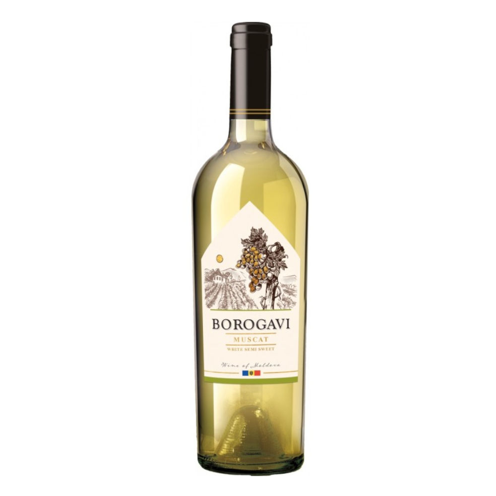 Wino Borogavi Muscat 12% białe półsłodkie 750 ml