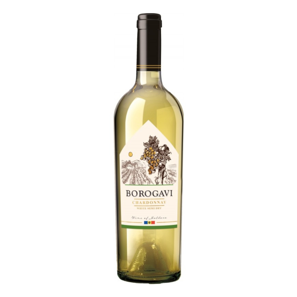 Wino Borogavi Chardonnay 12% białe półwytrawne 750 ml
