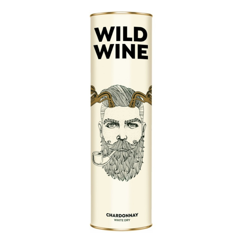 Wino Wild Wine Chardonnay 12% białe wytrawne 750 ml Tuba