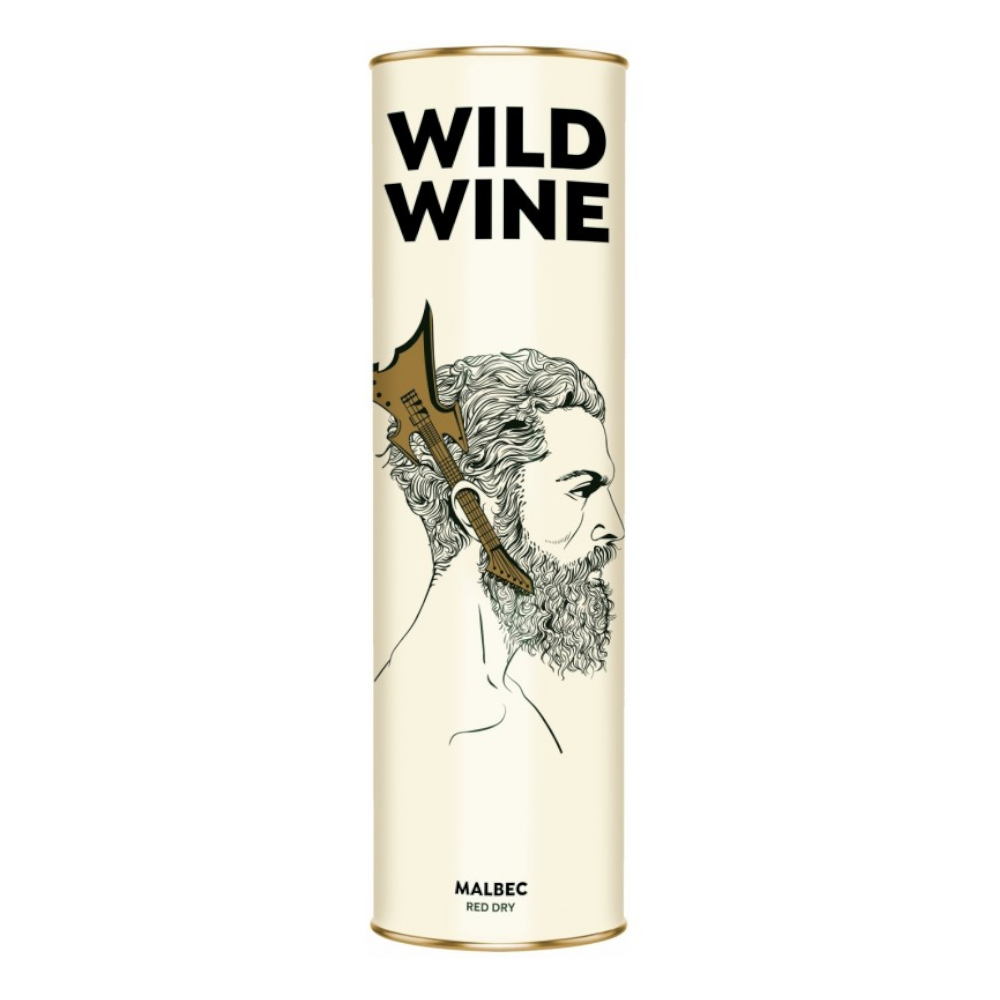Wino Wild Wine Malbec 14% czerwone wytrawne 750 ml Tuba