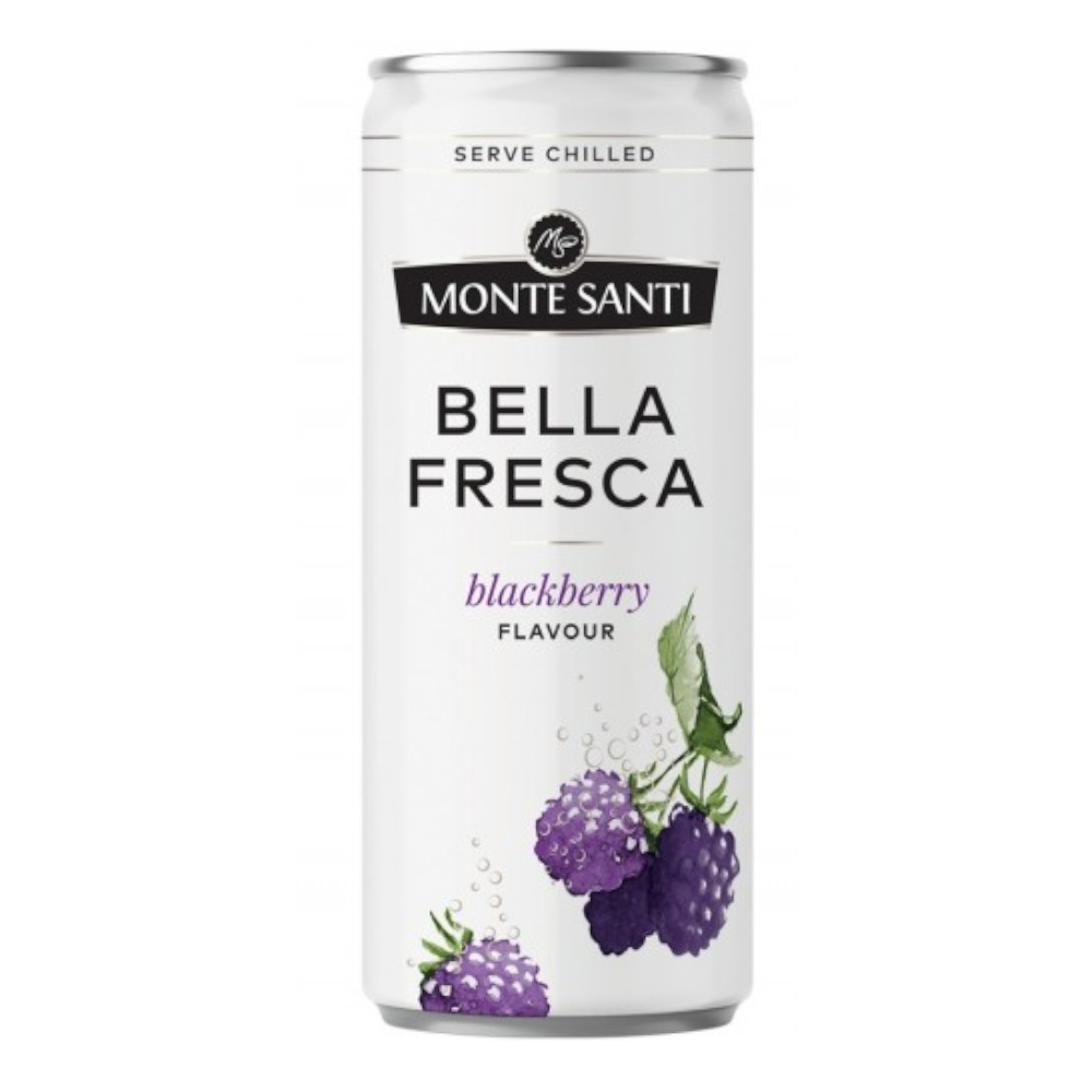 Wino Monte Santi Bella Fresca Blackberry 10% różowe słodkie 330 ml Puszka
