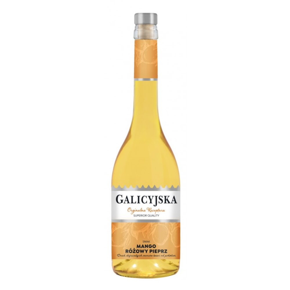 Likier Galicyjska mango różowy pieprz 14% 500 ml