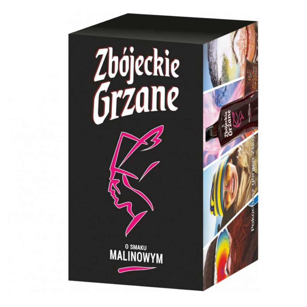 Wino Zbójeckie Grzane Malinowe 10% czerwone słodkie 5000 ml Box