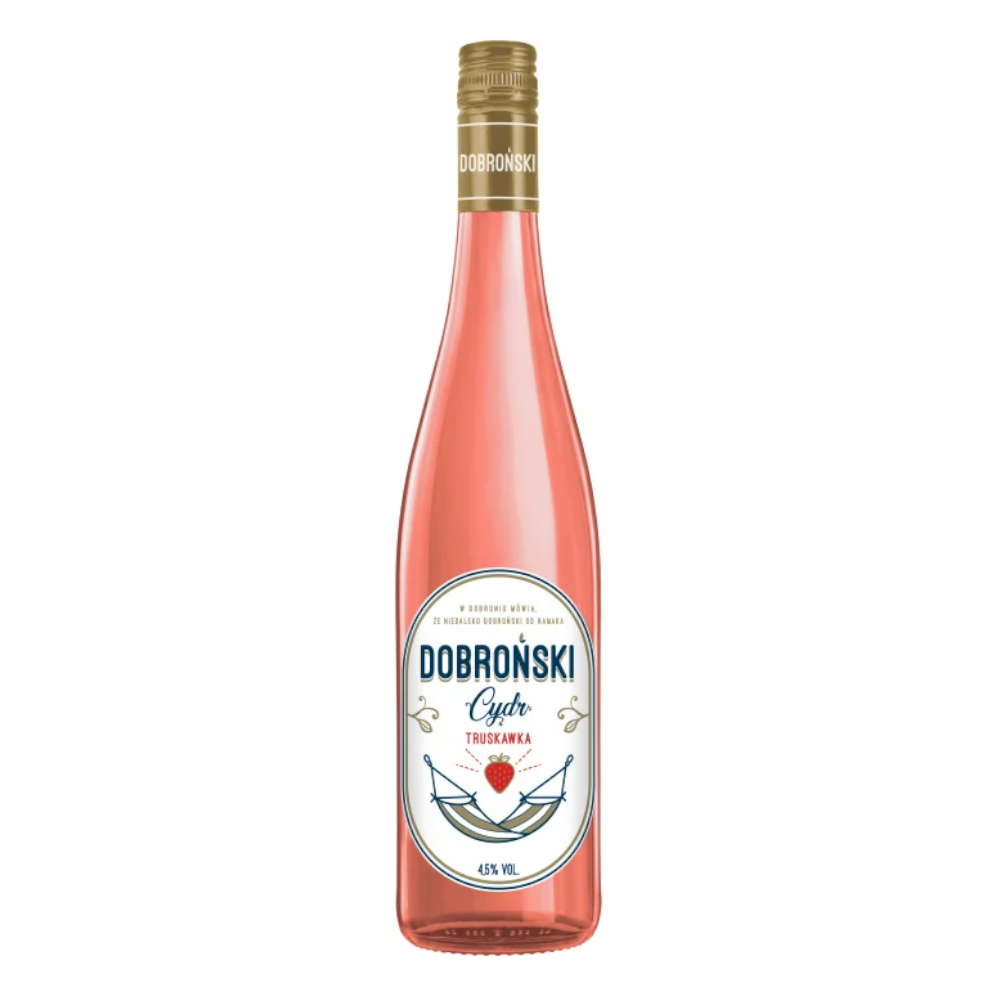 Cydr Dobroński Truskawkowy 4,5% 750 ml