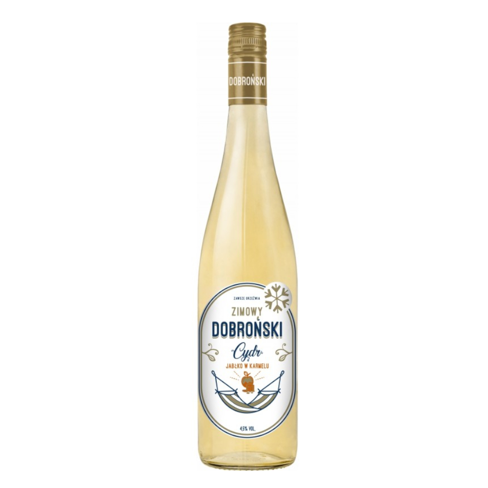Cydr Dobroński Zimowy Jabłko w karmelu 4,5% 500 ml