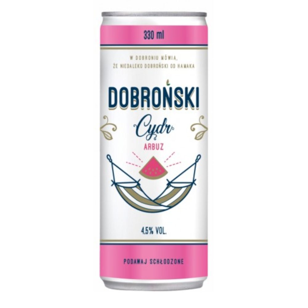 Cydr Dobroński Arbuz 4,5% 330 ml Puszka