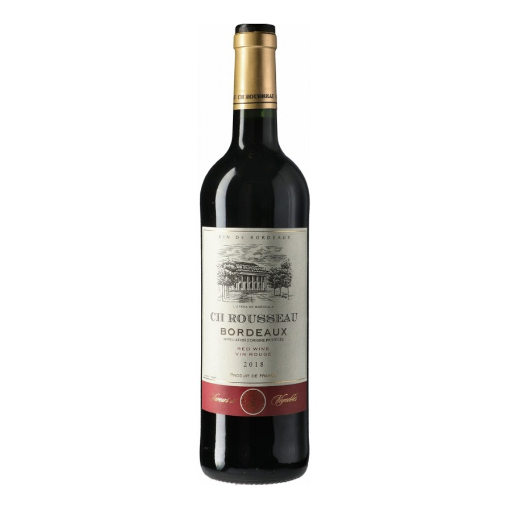 Wino Ch Rousseau Bordeaux Rouge 13,5% czerwone wytrawne 750 ml