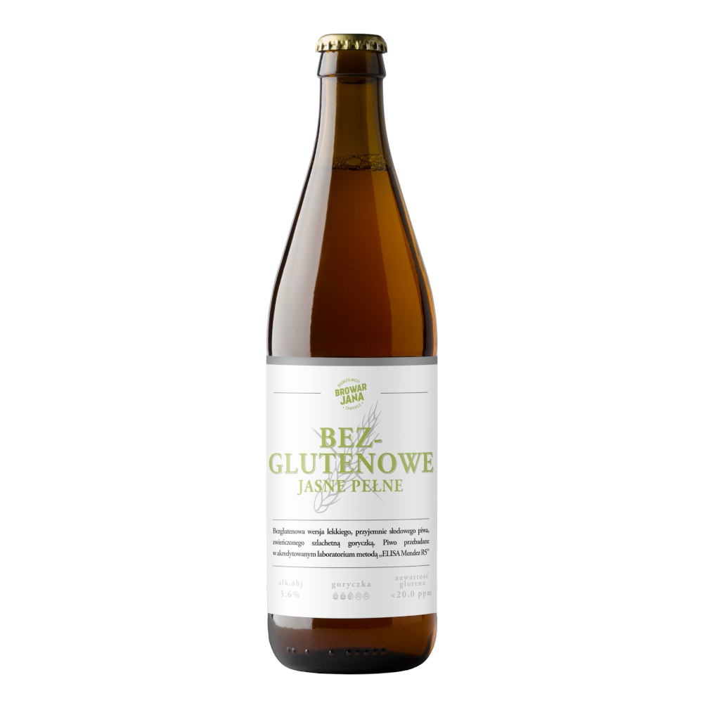 Piwo Browar Jana Bezglutenowe Jasne pełne 5,6% 500 ml