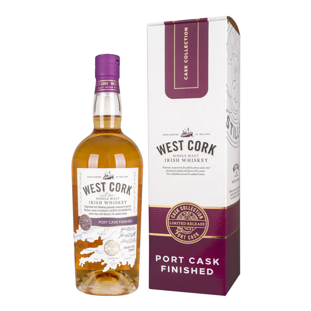 Whisky West Cork Port Cask Finished 40% 700 ml Kartonik