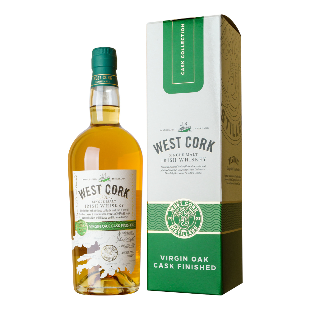 Whisky West Cork Virgin Oak Finished 40% 700 ml Kartonik