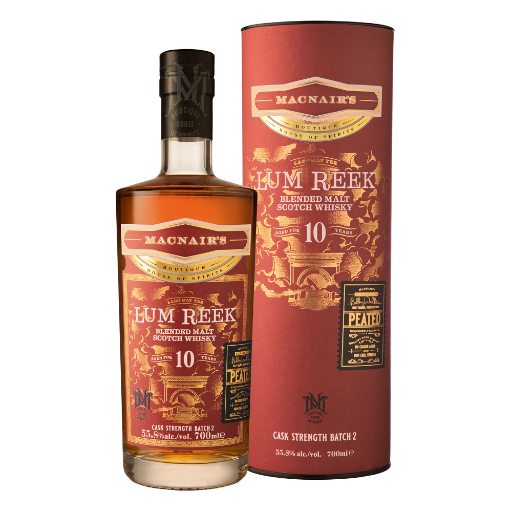 Whisky Macnair's Lum Reek 10 YO Peated Blended Malt 55,8% 700 ml
