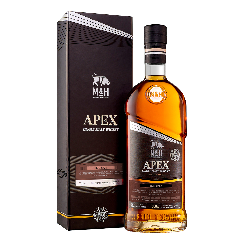 Whisky M&H Apex Single Malt  Rum Cask 57,4% 700 ml