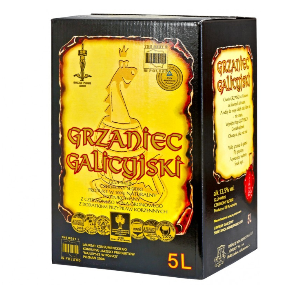 Wino Grzaniec Galicyjski Klasyczny 13% czerwone słodkie 5000 ml