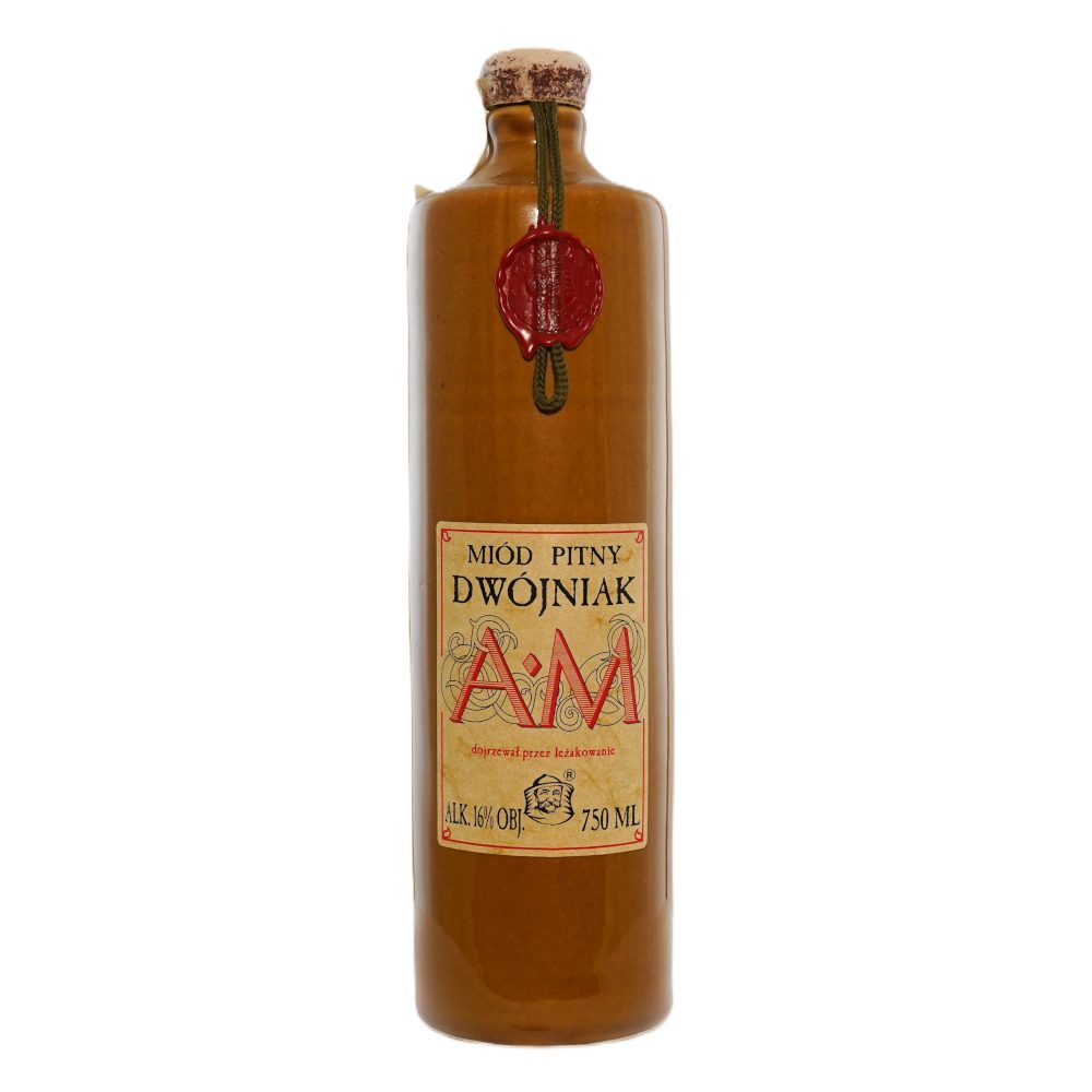 Miód pitny dwójniak "AM" 16% 750 ml butelka ceramiczna