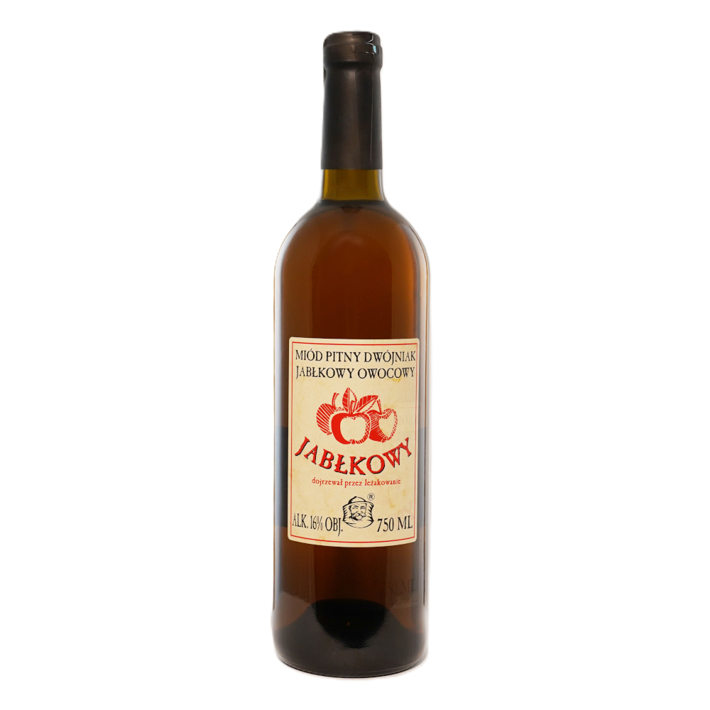 Miód pitny dwójniak "Jabłkowy" 16% 750 ml butelka szklana