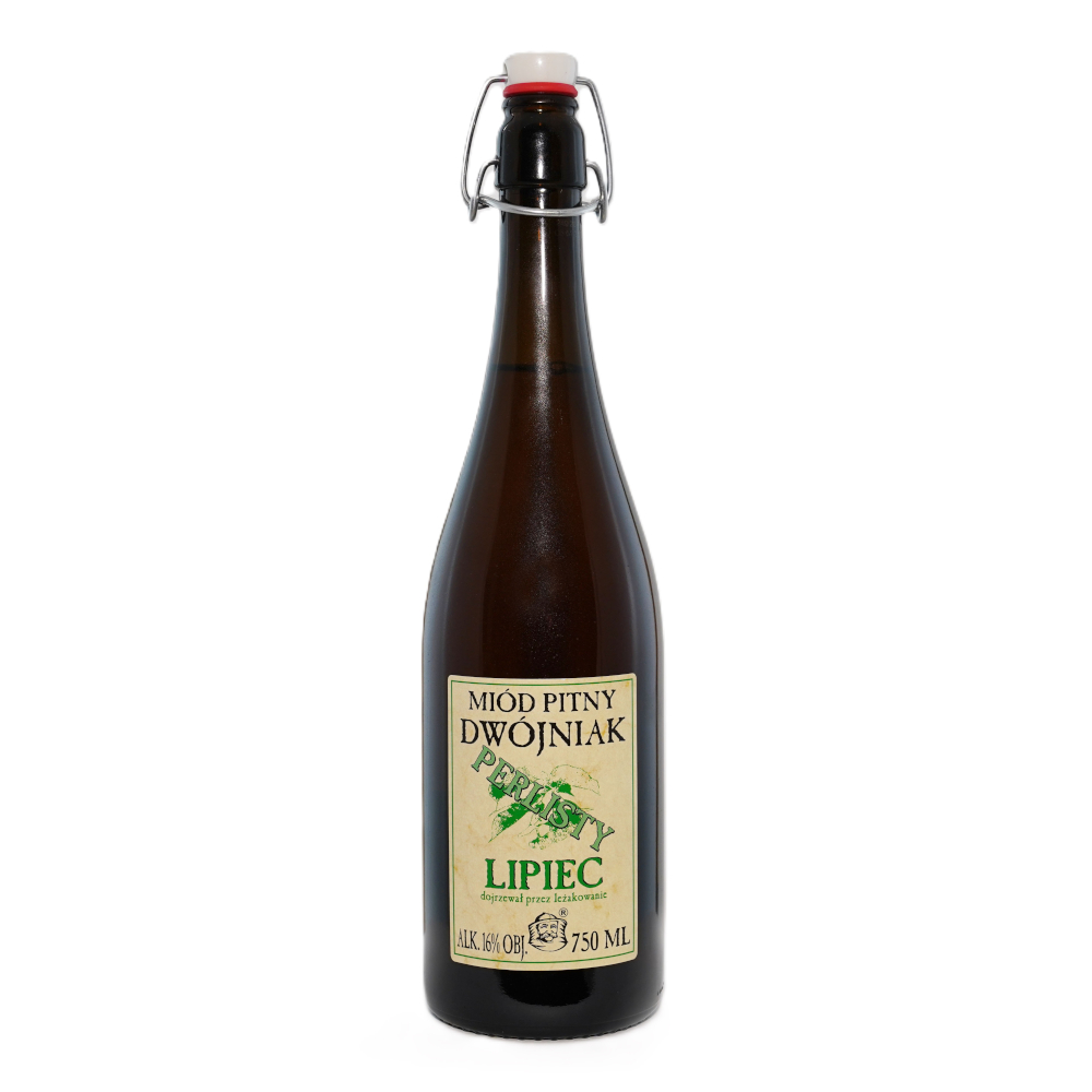 Miód pitny dwójniak „Lipiec Perlisty” 16% 750 ml butelka szklana