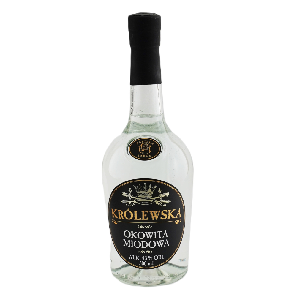 Okowita miodowa „Królewska” 43% 500 ml butelka szklana