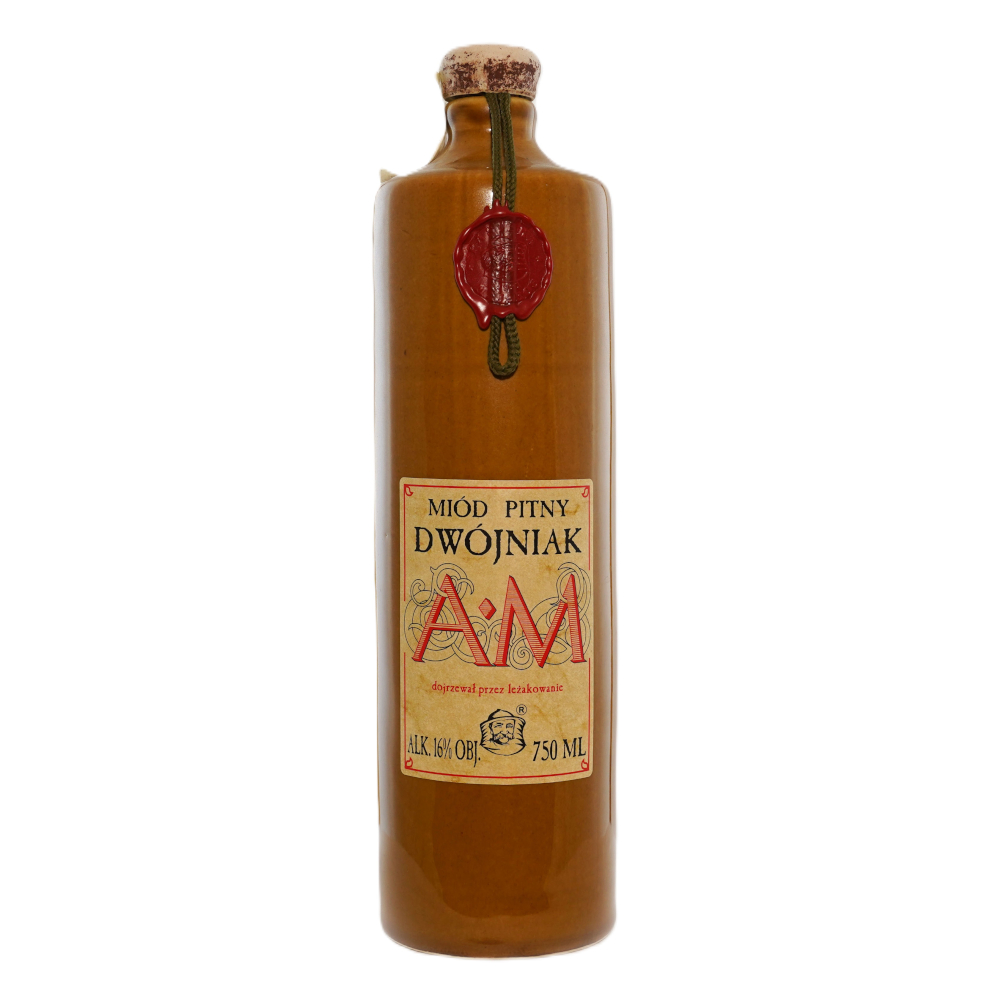 Miód pitny dwójniak "AM" 16% 750 ml butelka ceramiczna
