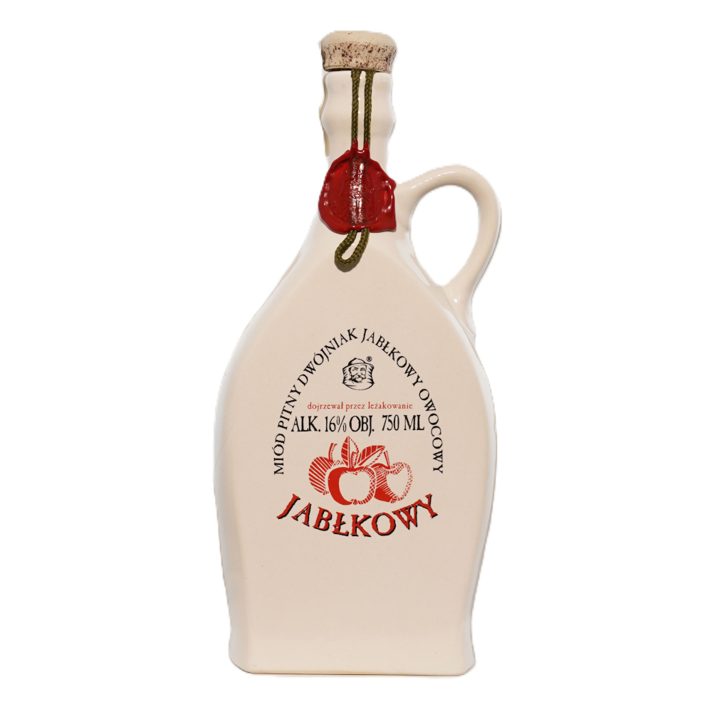 Miód pitny dwójniak "Jabłkowy" 16% 750 ml butelka ceramiczna