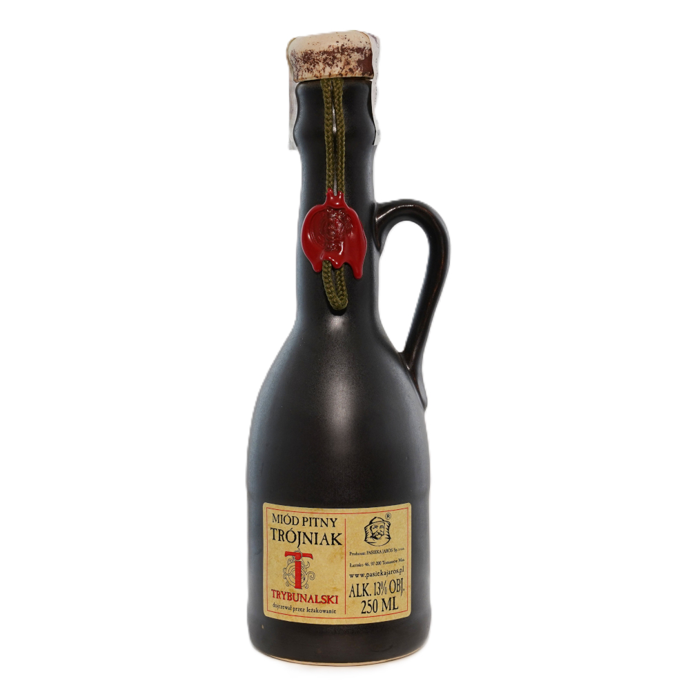 Miód pitny trójniak "Trybunalski"  13% 250 ml butelka ceramiczna