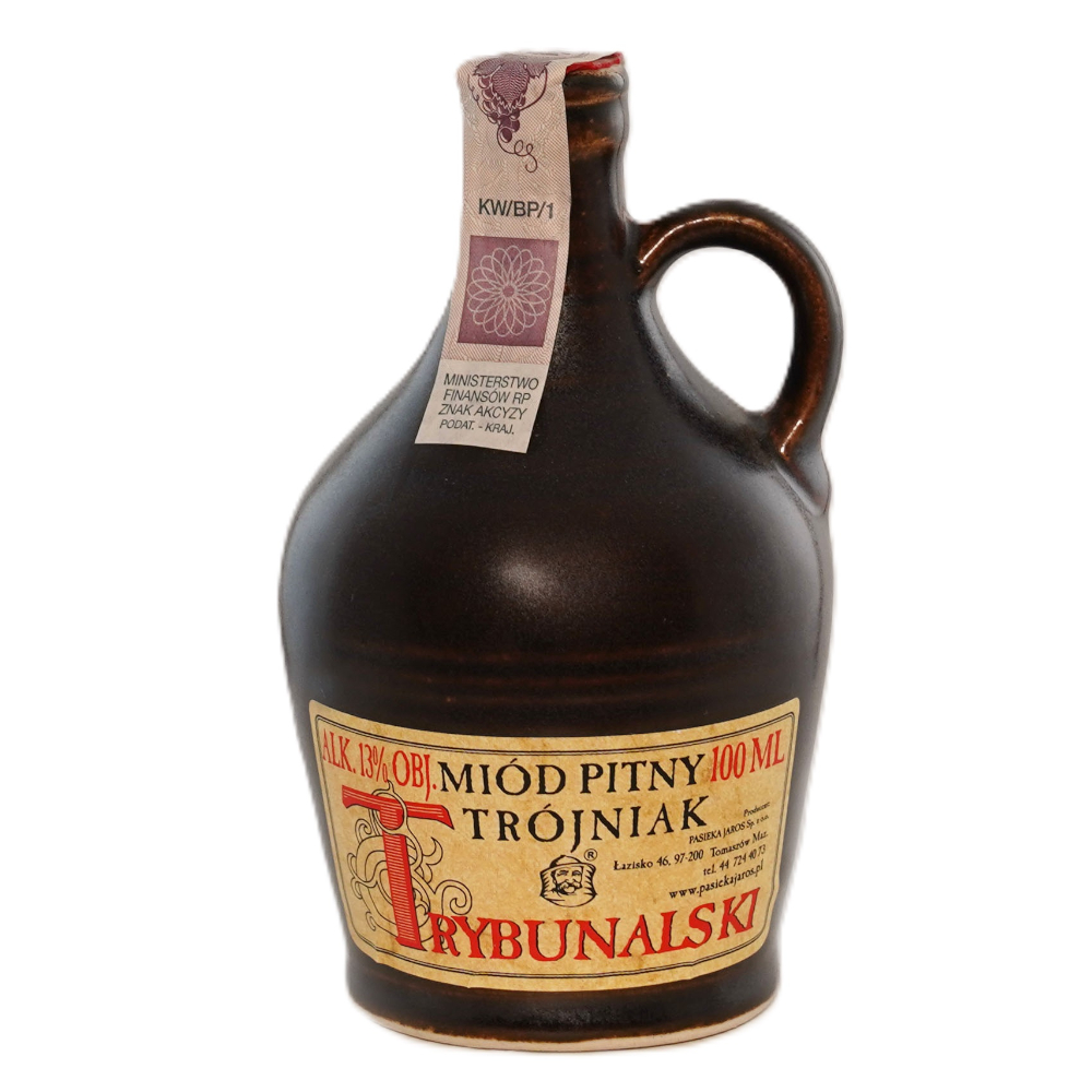 Miód pitny trójniak "Trybunalski" 13% 100 ml butelka ceramiczna