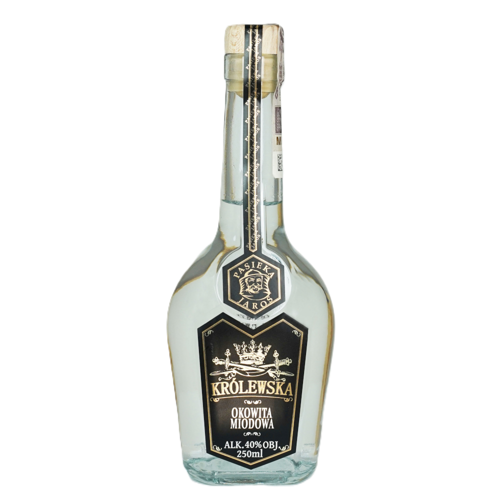 Okowita miodowa „Królewska” 43% 250 ml butelka szklana