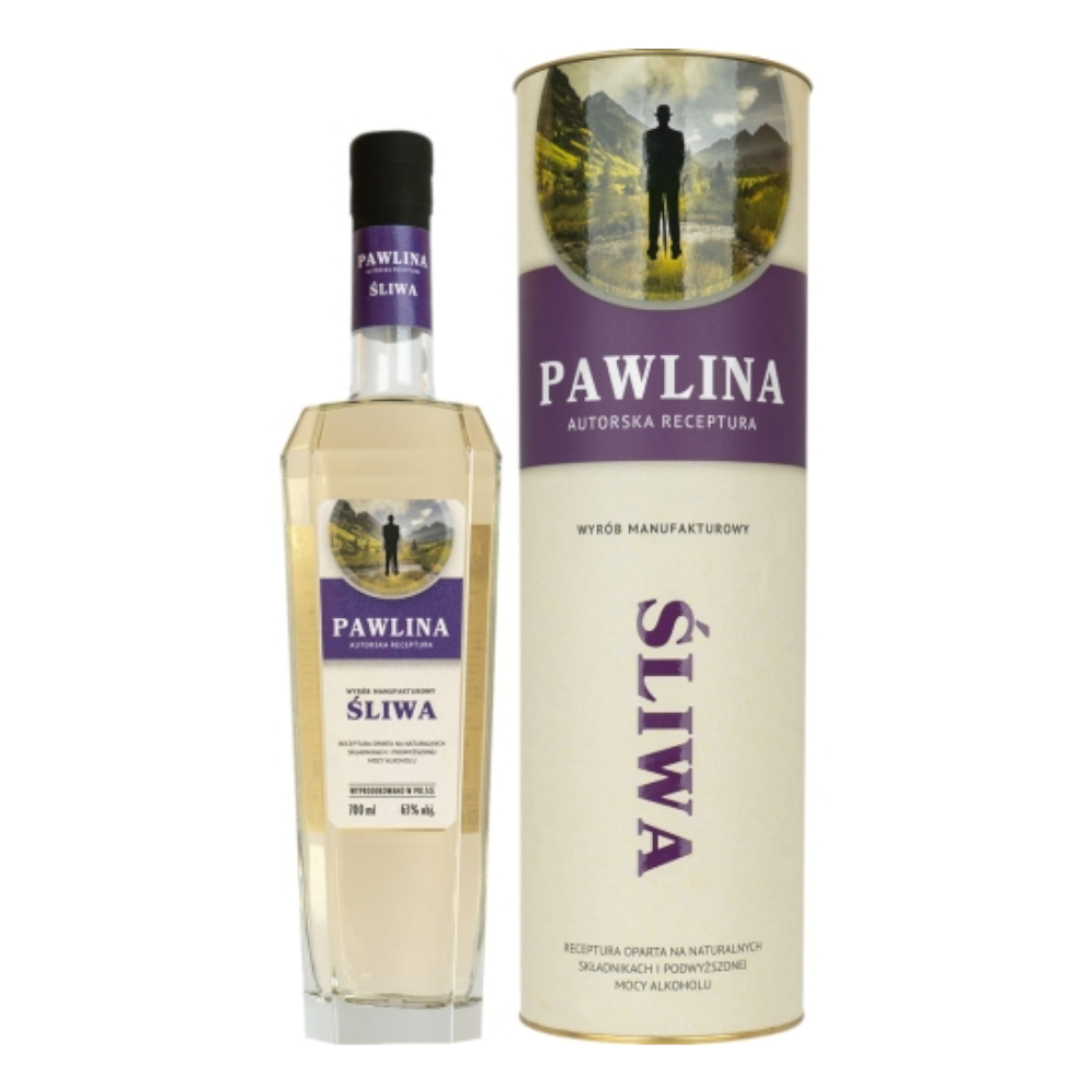 Wódka Pawlina Śliwa 63% 700 ml Tuba