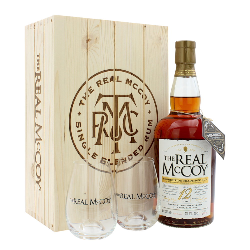 Rum Real Maccoy Prohibition Tradition 12 YO 50% 700 ml + szklanki