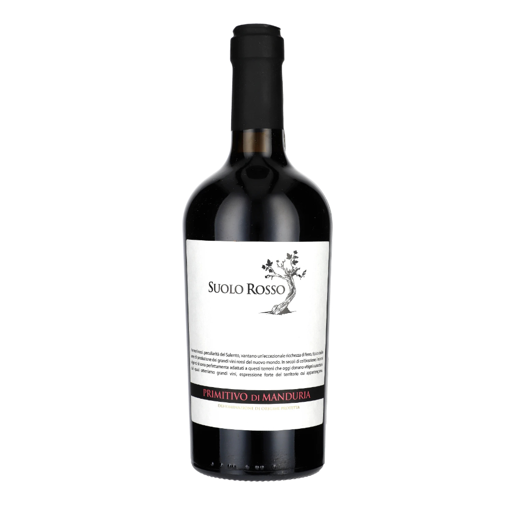 Wino Suolo Rosso Primitivo Di Manduria Dop 2021 czerwone wytrawne 750 ml