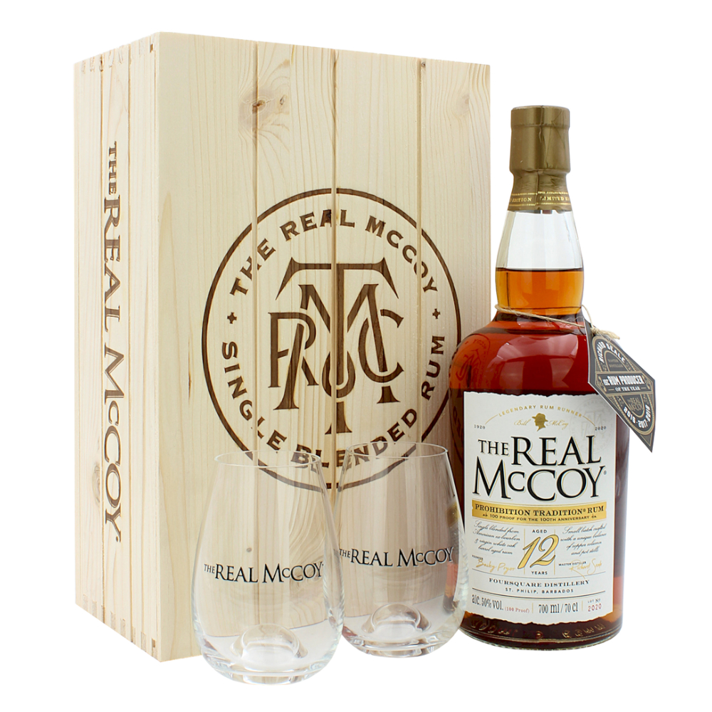 Rum Real Mccoy Prohibtion Tradition 12 YO 50% 700 ml + 2 szklanki