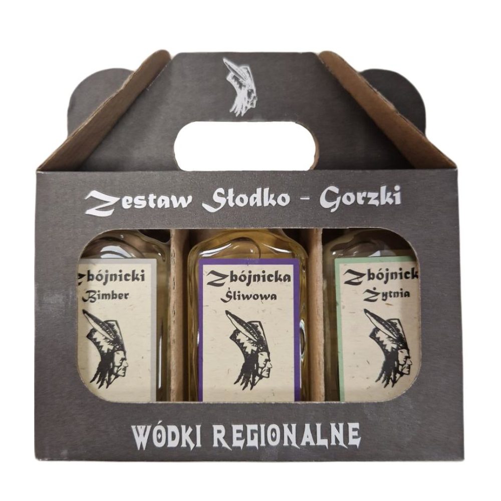 Wódka Zestaw Słodko-Gorzki Zbójnicka 6x50 ml