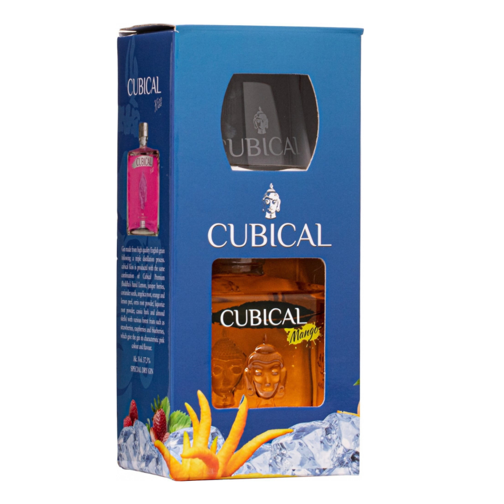 Gin Cubical Mango + szkło 37,5% 700 ml