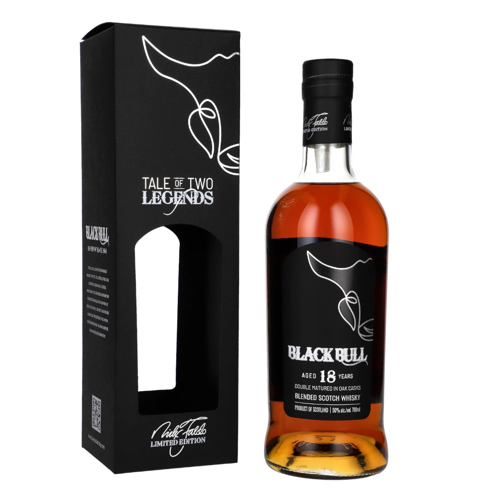 Whisky Black Bull 18YO Nick Faldo 50% 700 ml kartonik