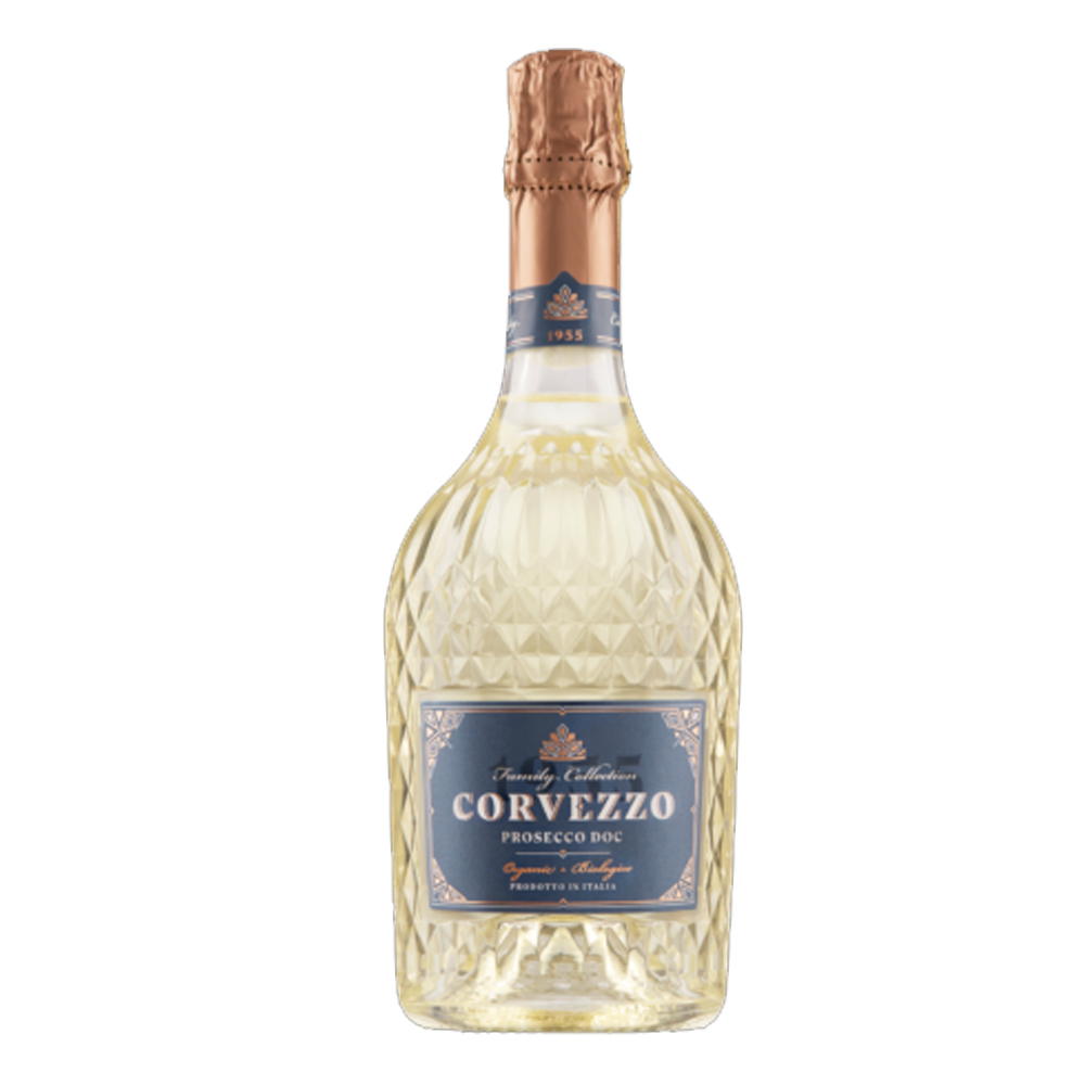 Wino Corvezzo Diamas Prosecco DOC extra dry BIO białe półwytrawne musujące 750 ml