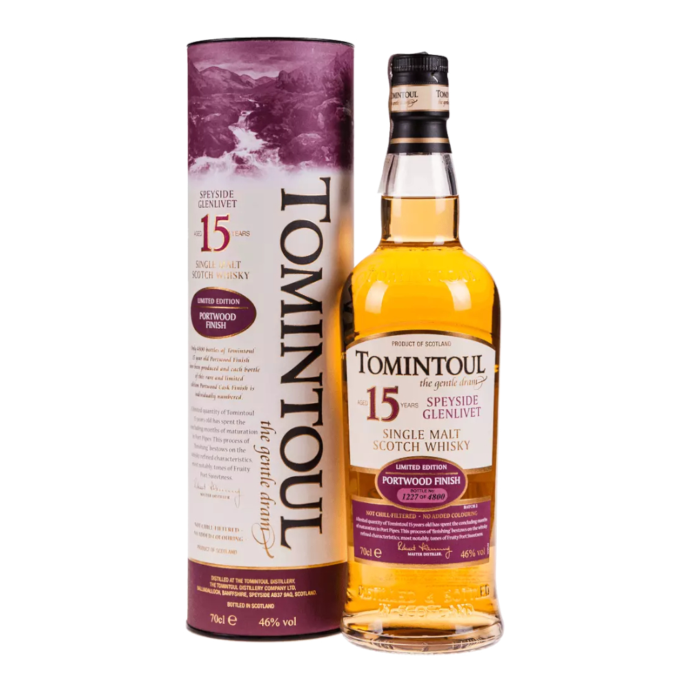 Whisky Tominotoul 15 YO Porto 46% 700 ml tuba