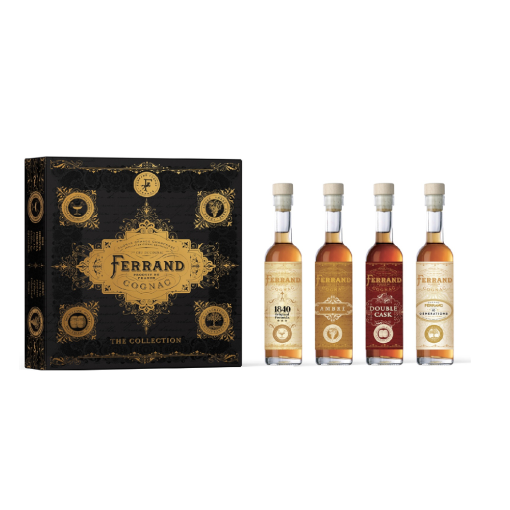 Koniak Zestaw Pierre Ferrand Cognac Box 46% 4x100 ml