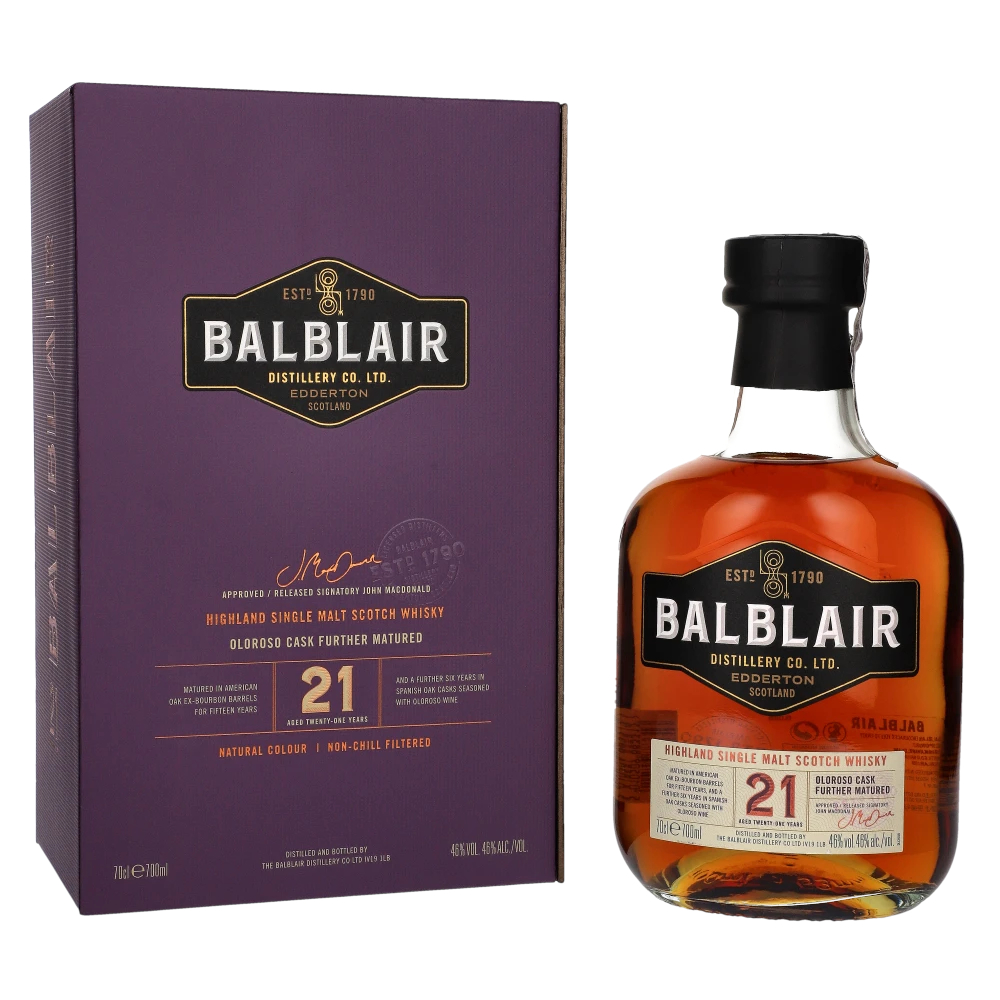 Whisky Balblair 21 YO 46% 700 ml kartonik