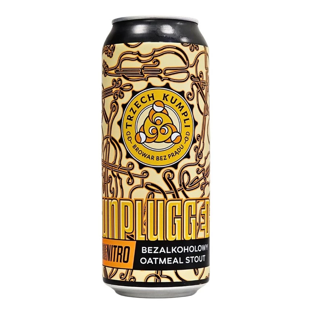 Piwo Trzech Kumpli Unplugged Oatmeal Stout Bezalkoholowe 0,5% 500 ml Puszka
