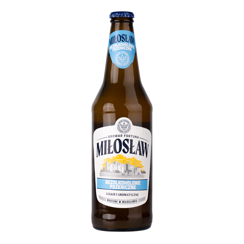 Piwo Miłosław Pszeniczne Bezalkoholowe 0,5% 500 ml